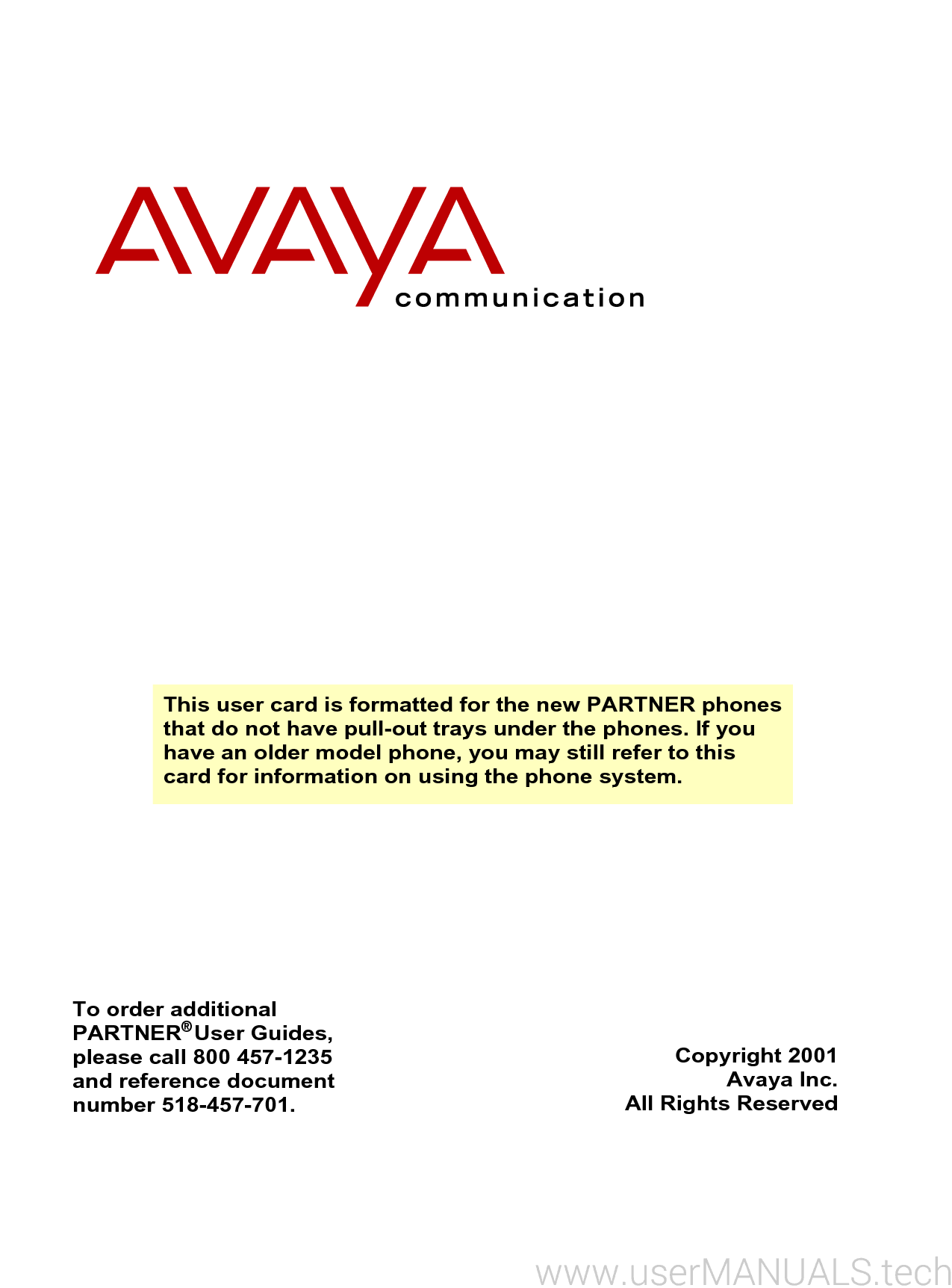 Avaya Partner Phone Instruction Guide