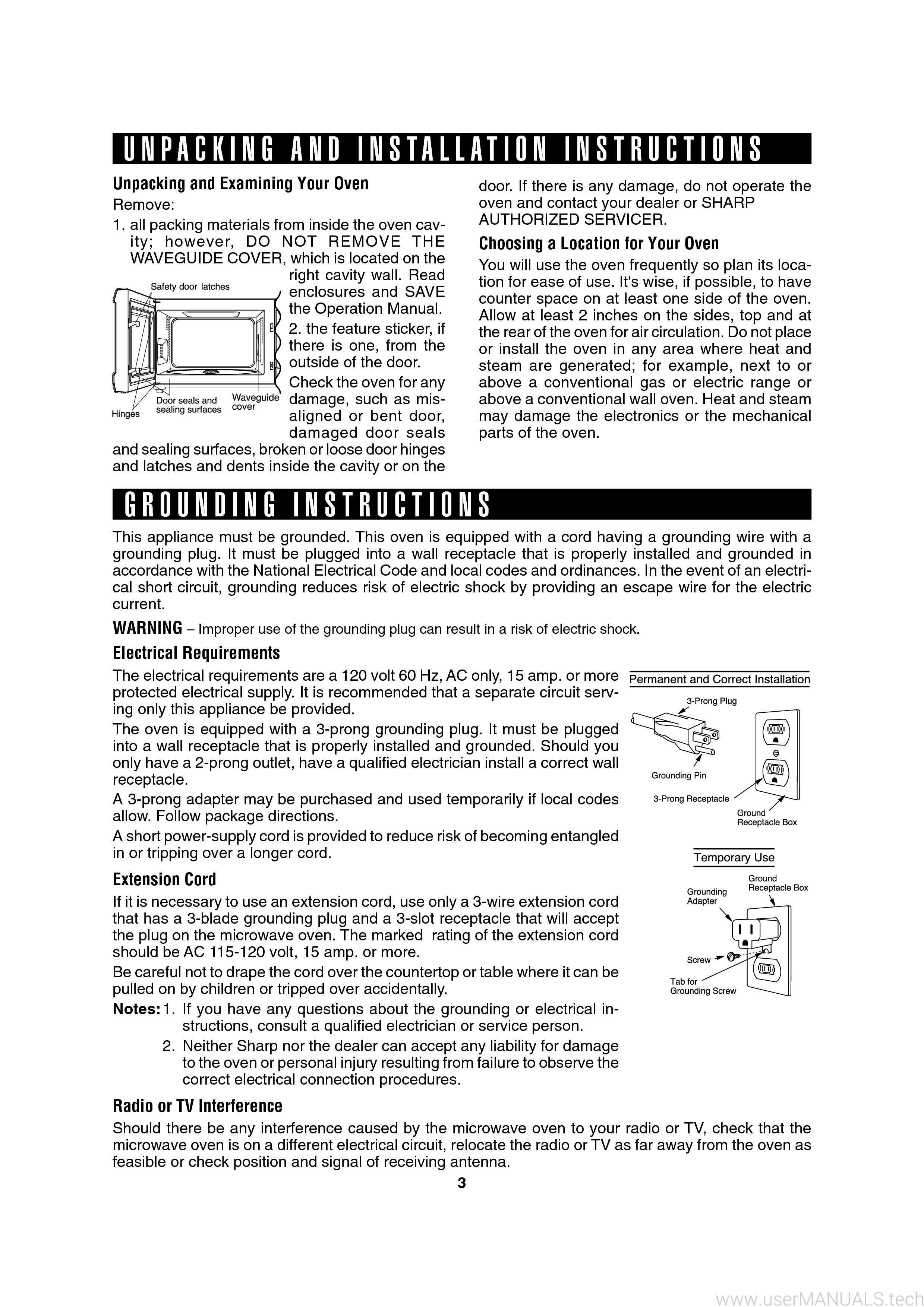 Sharp Carousel Microwave R308jsf Manual