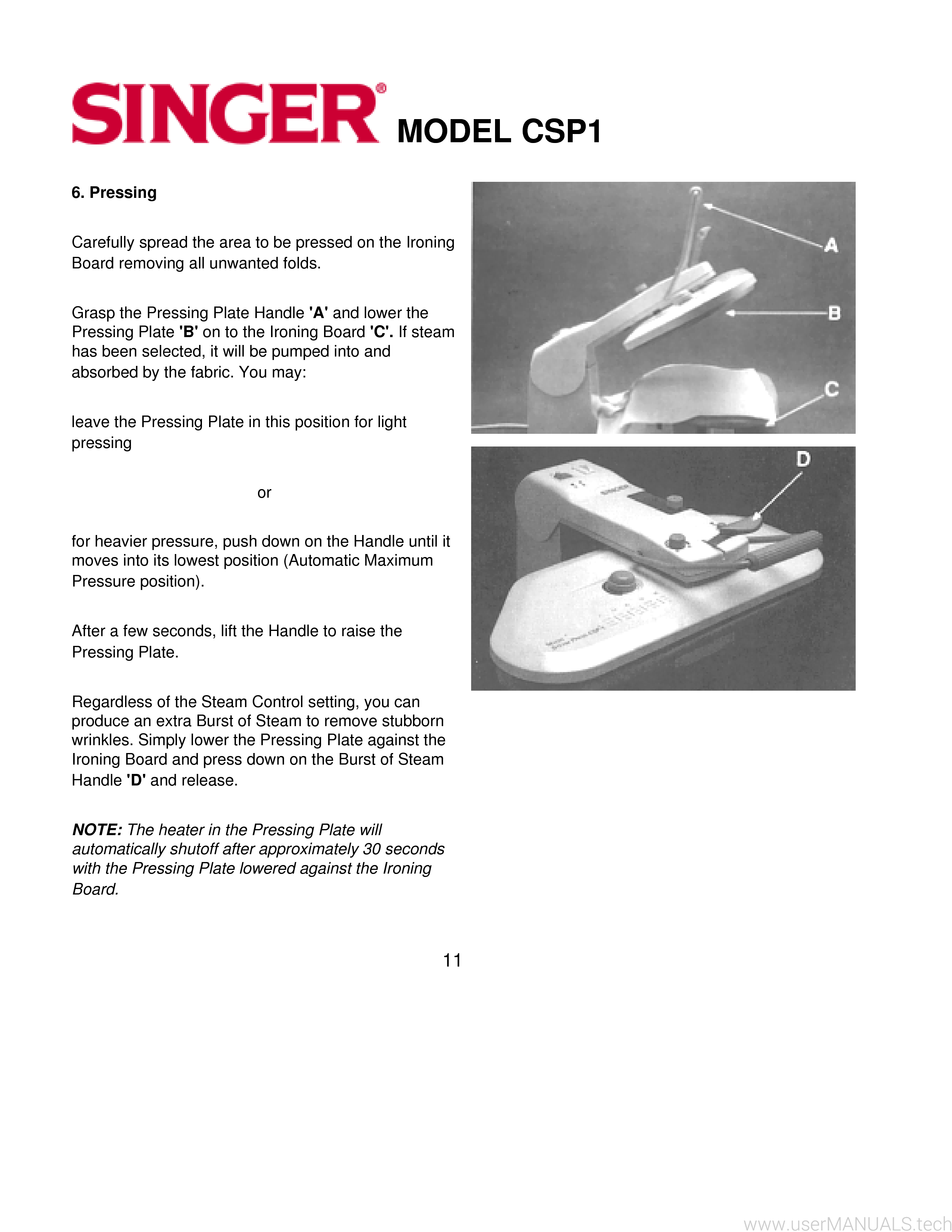 Singer Csp 1 Manual, Page 2