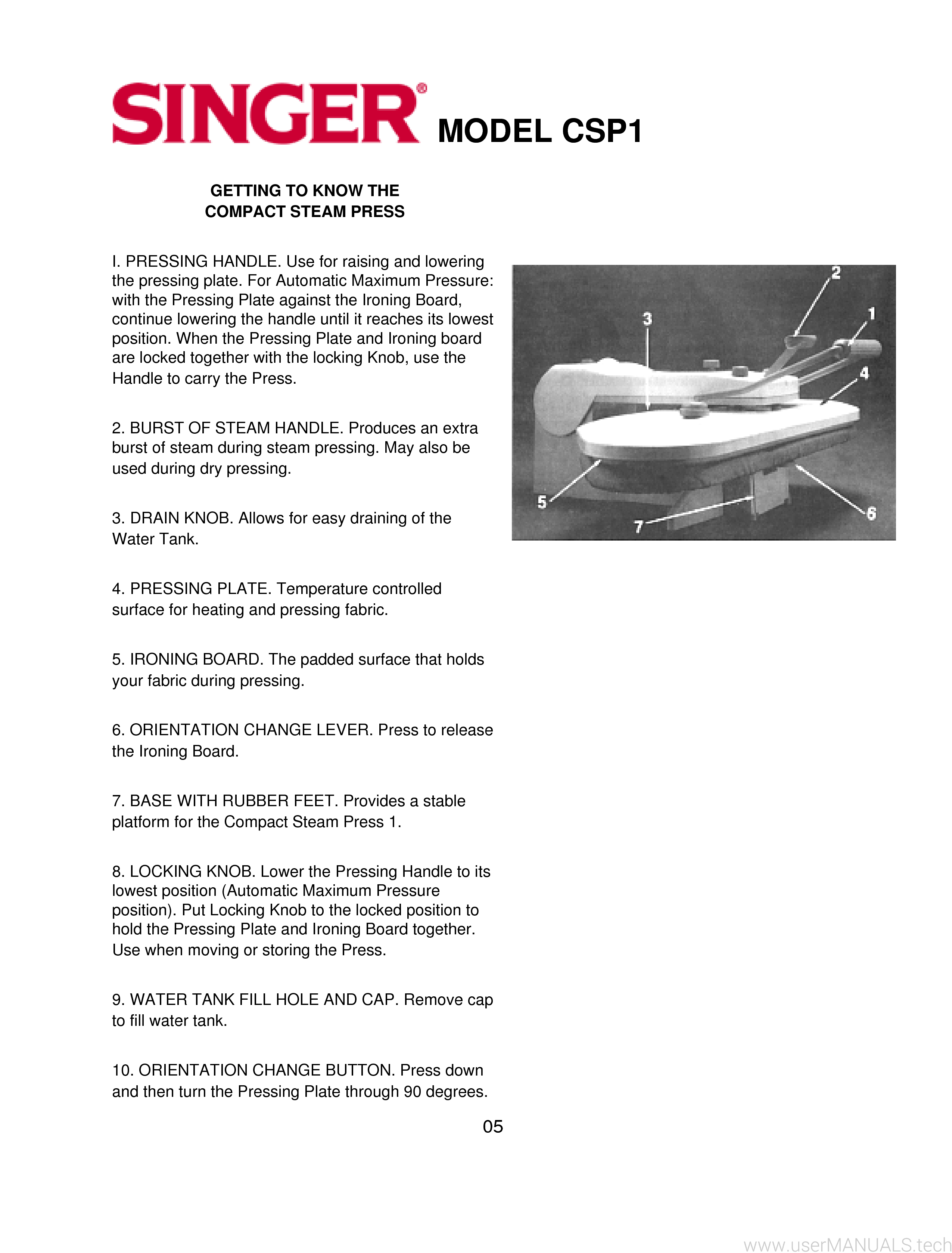 Singer Csp 1 Manual