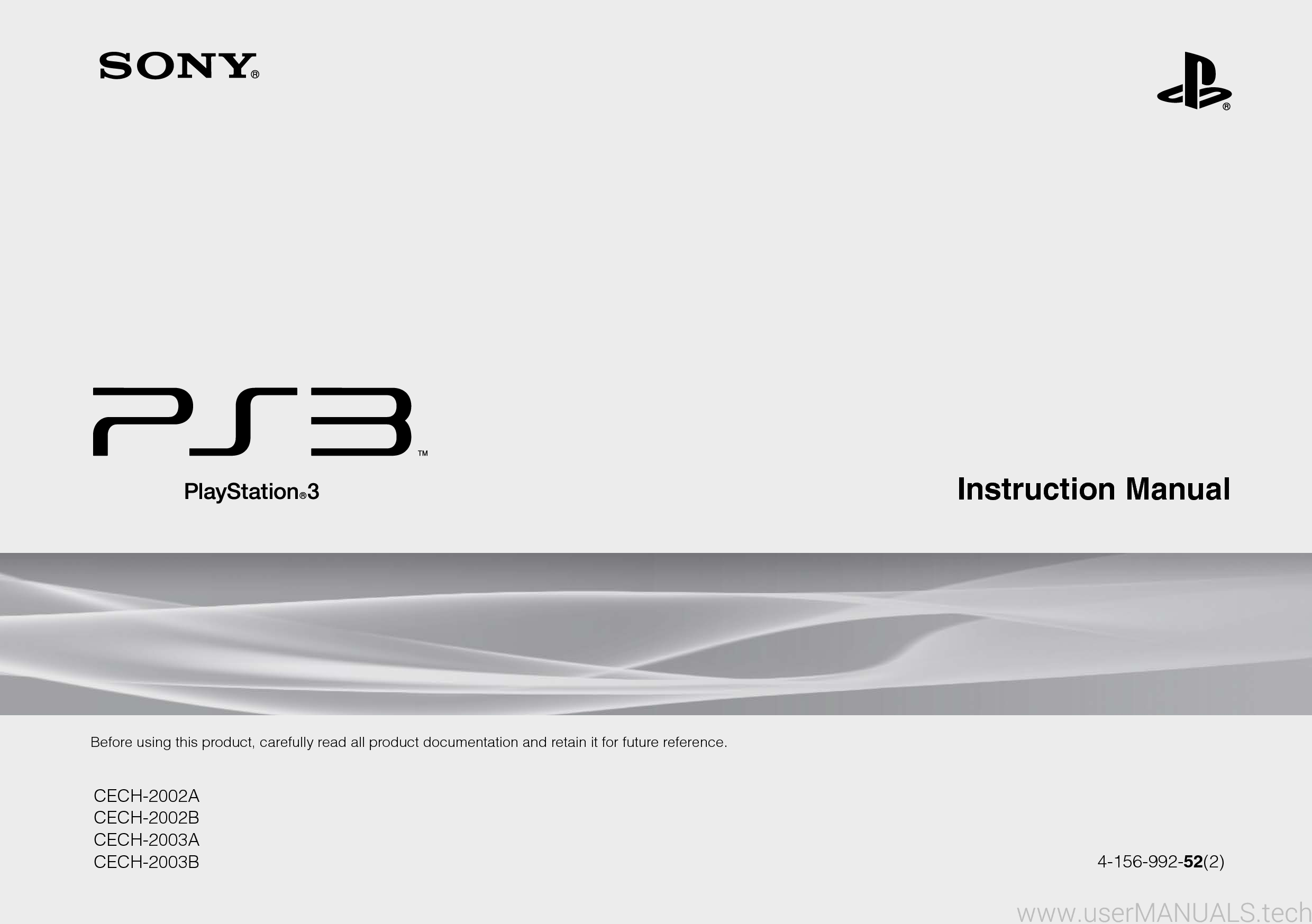 Sony Playstation 3 Owners Manual