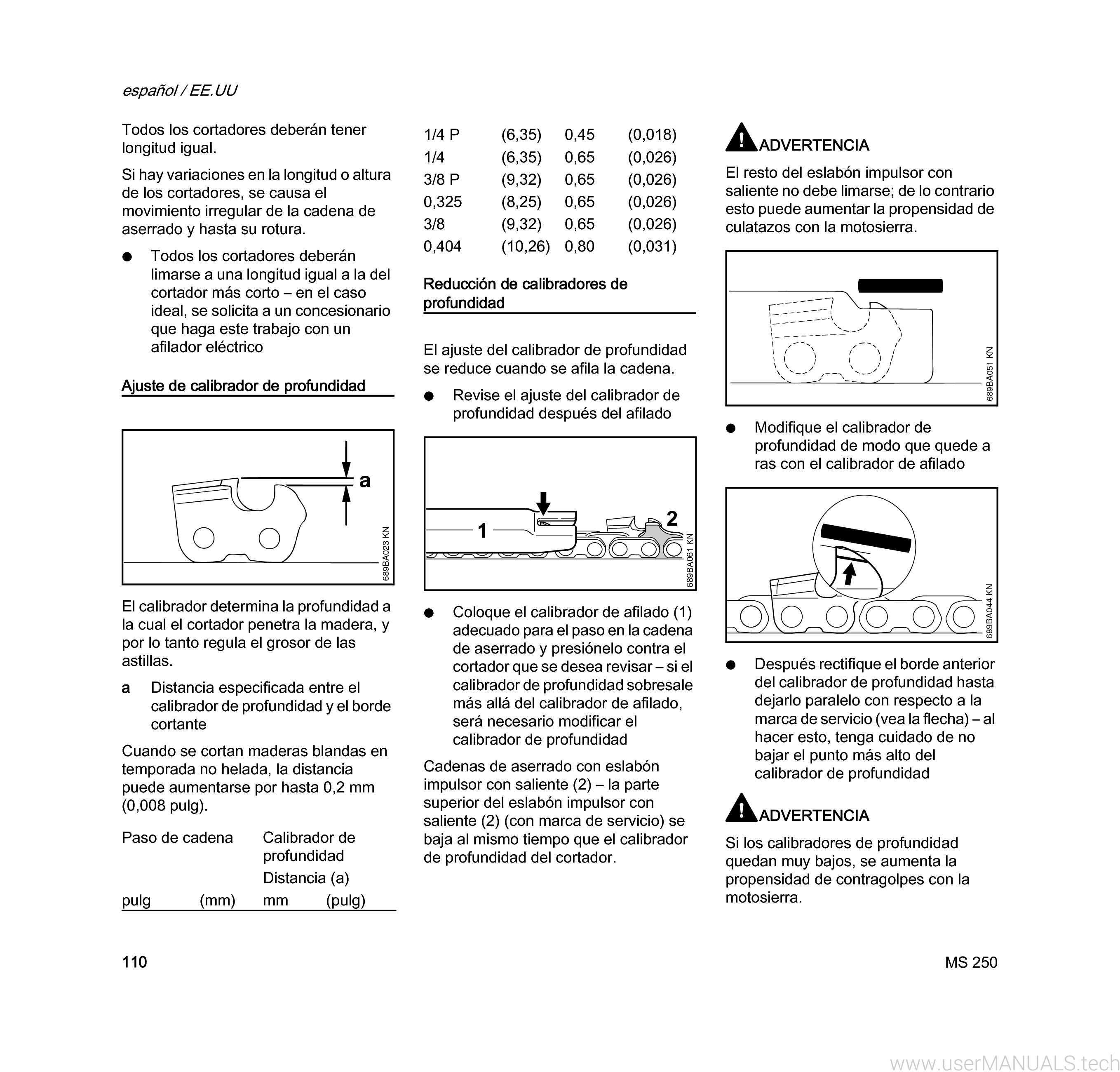 Stihl Ms 250 C Manual, Page 12