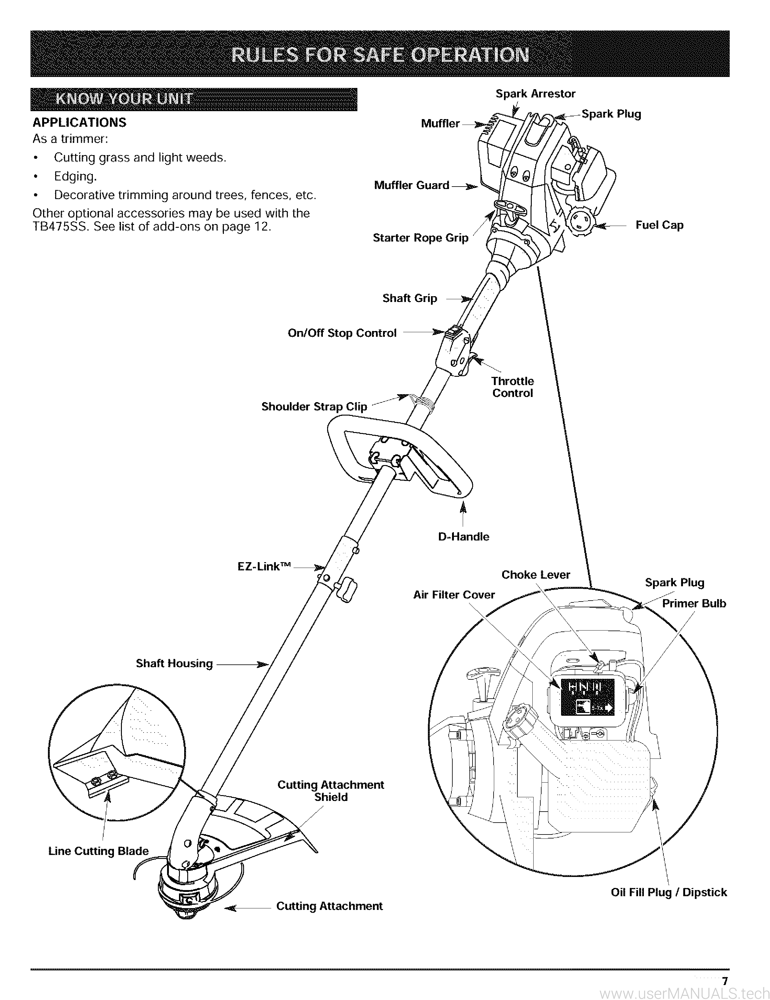 TroyBilt 4 Cycle Trimmer Repair Manual