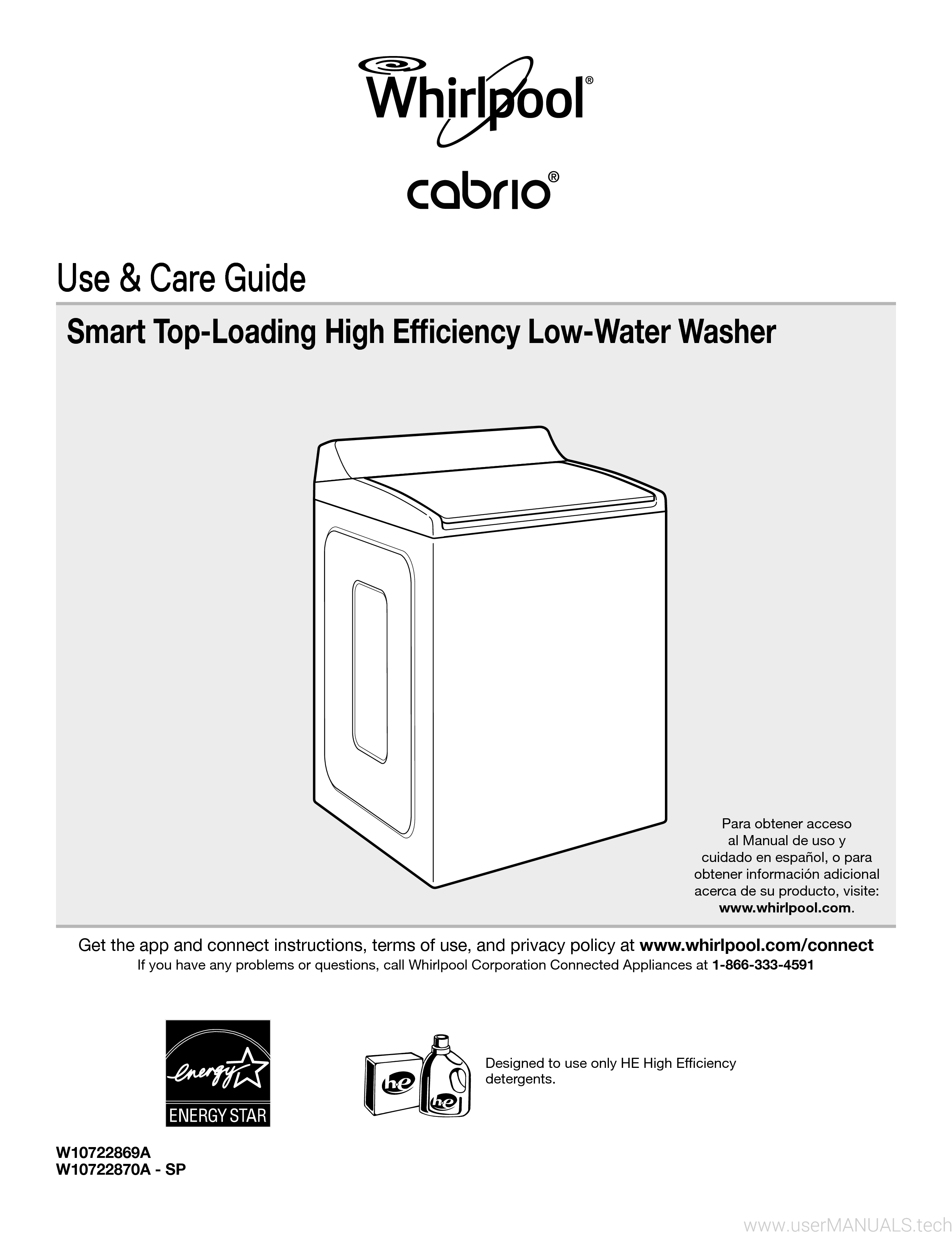 Whirlpool Cabrio User Guide