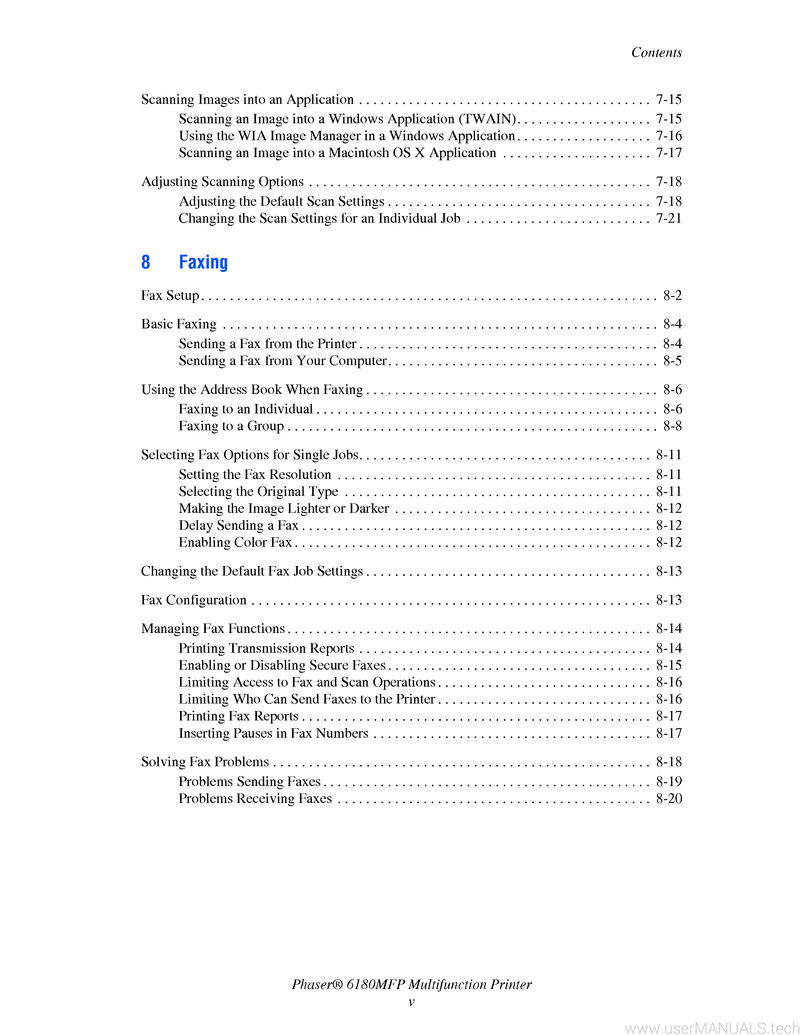 Xerox Phaser 6180MFP User Manual