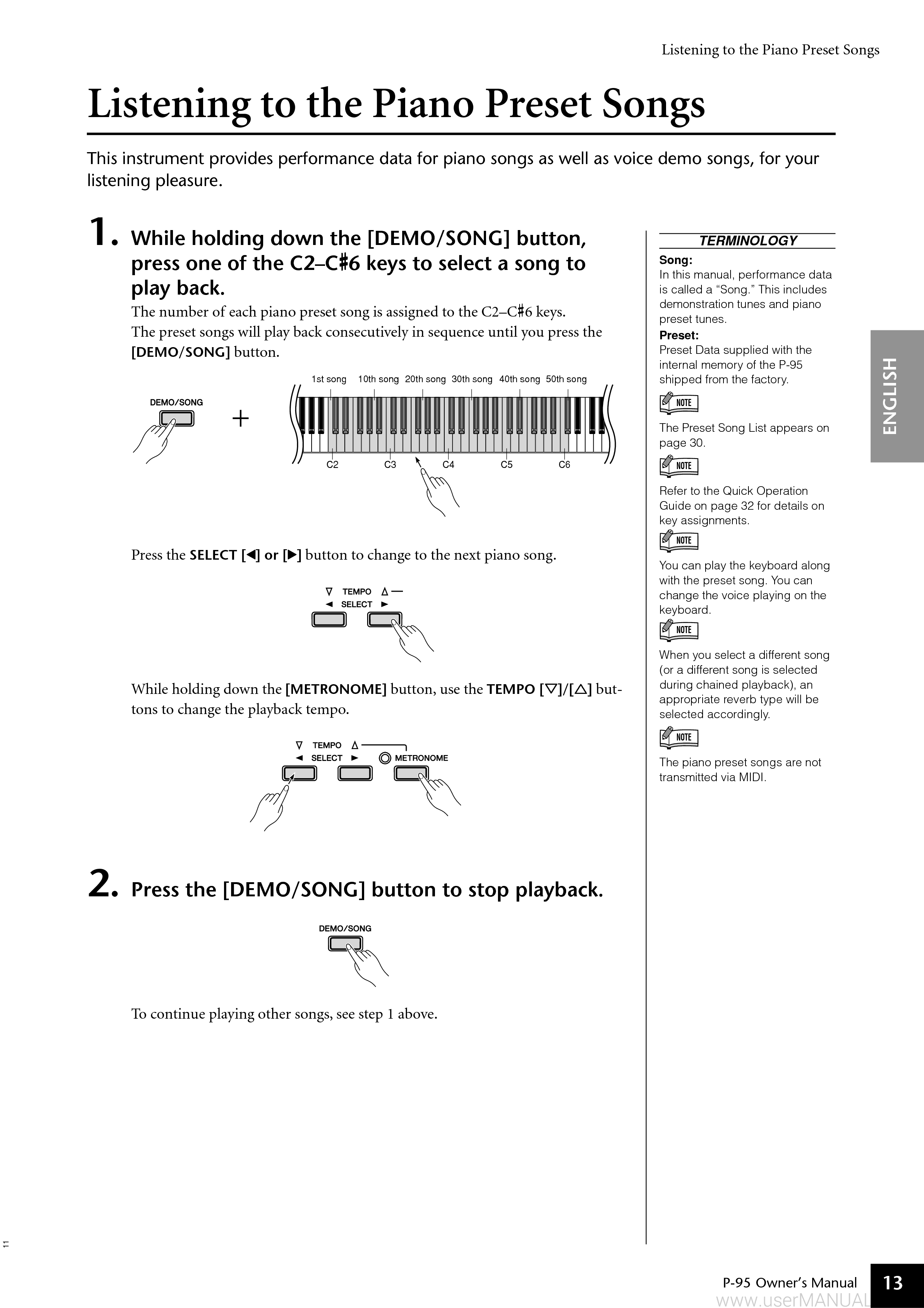 Yamaha P95 Owners Manual, Page: 2