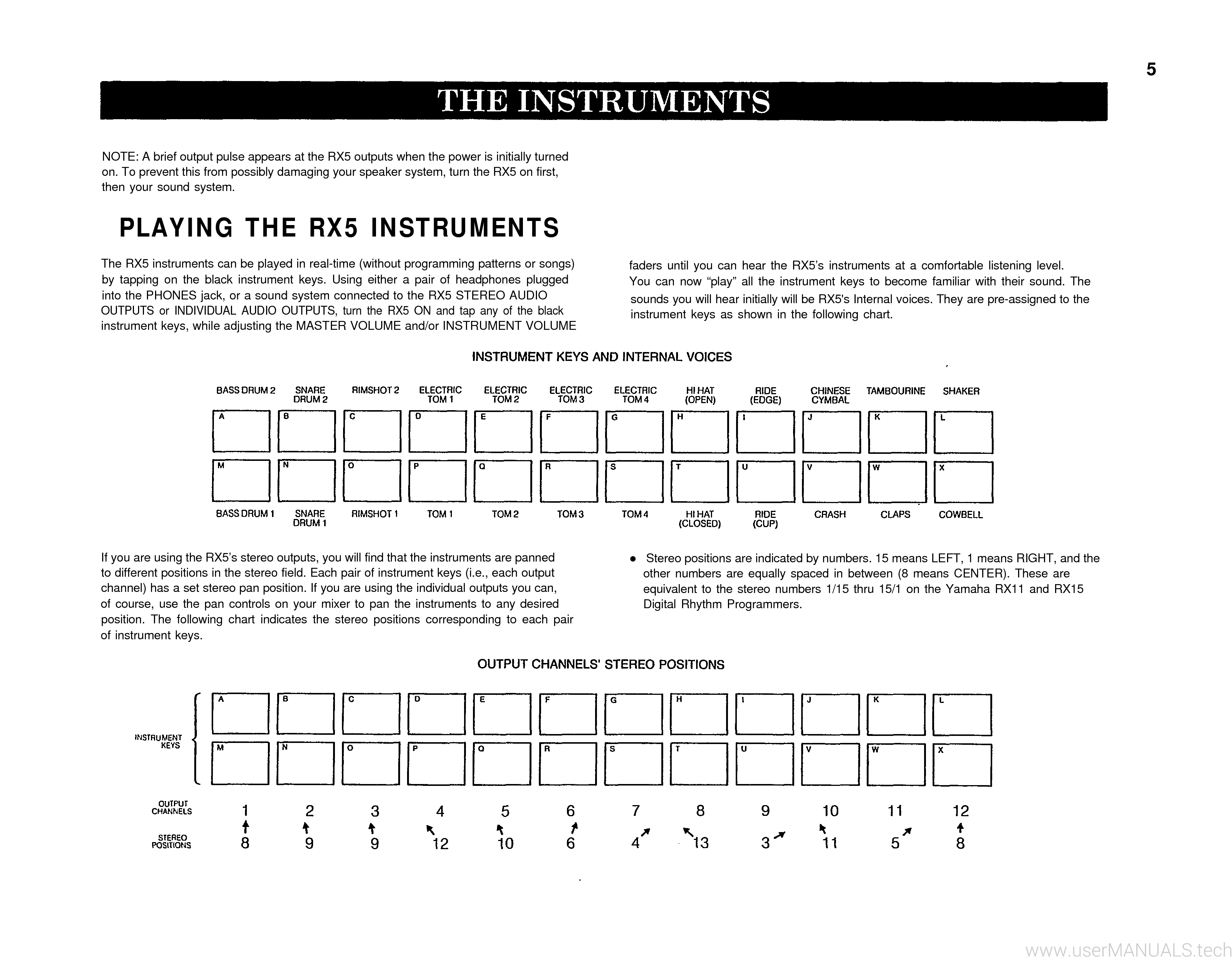 Yamaha Rx5 Manual