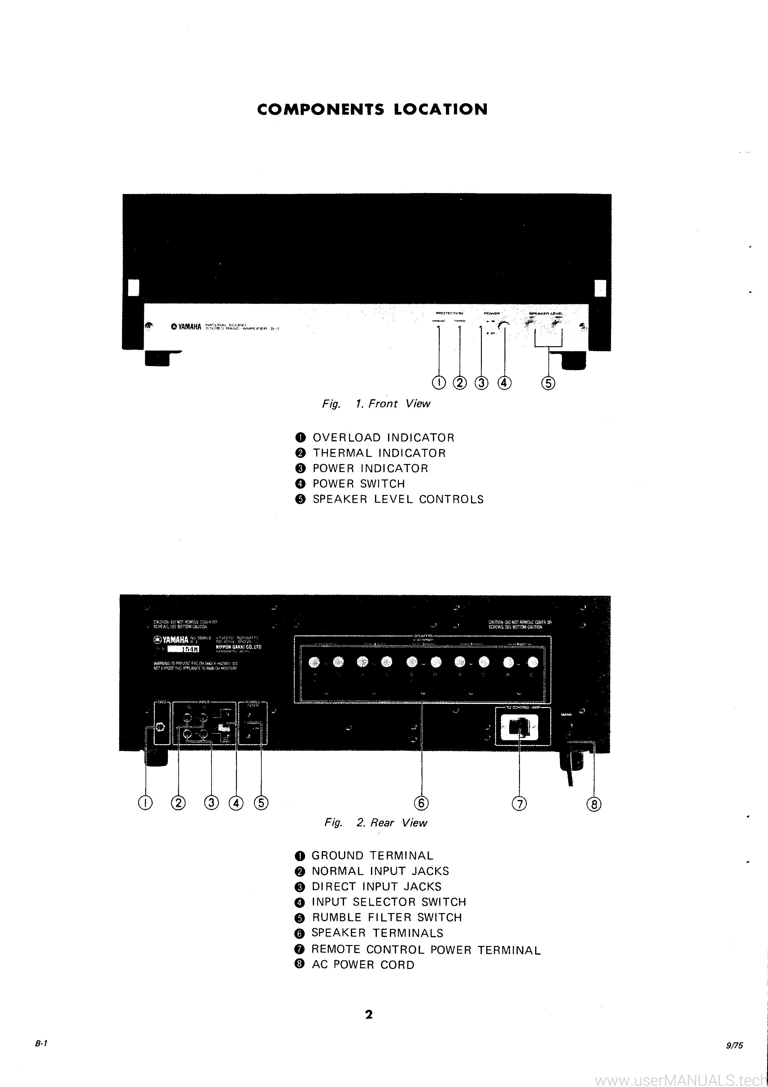 Yamaha B-1 Service Manual