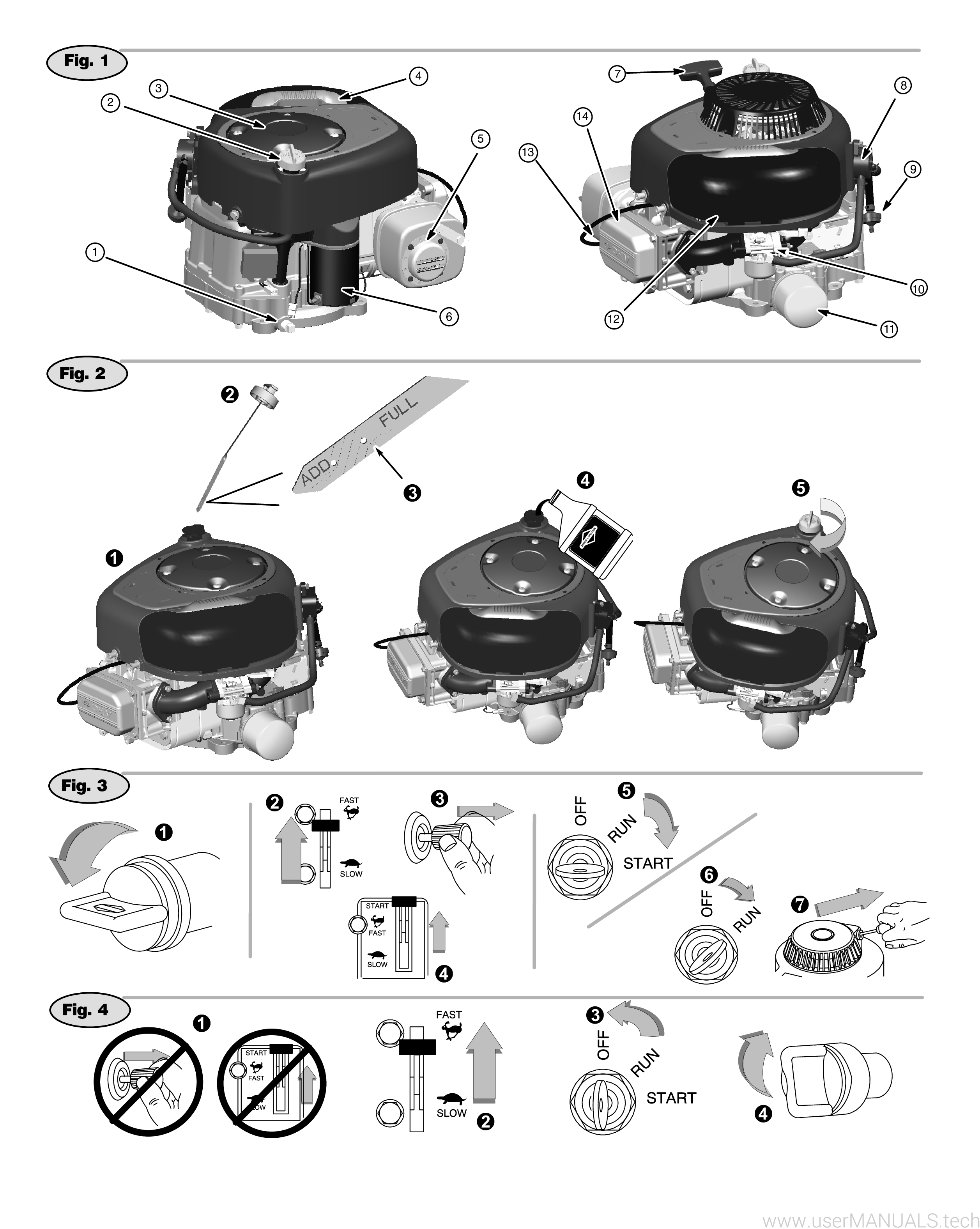 Briggs & Stratton Engine Model 210000 280000 310000 MS3788 Instructions ...