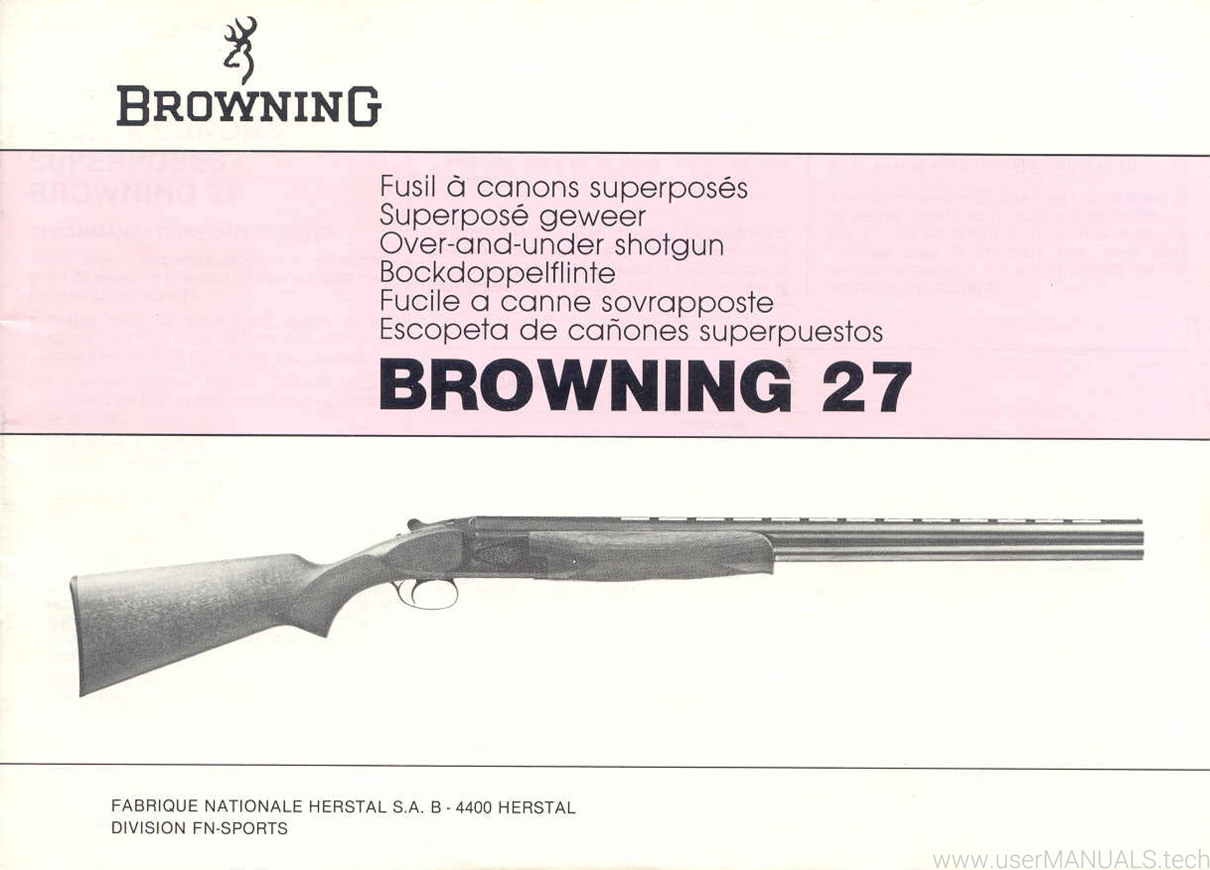 Browning B 27 Manual