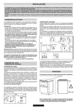 Page 45In case of installation of the cooker on a base, measures have to be taken to prevent the appliance slipping from the base 
itself 