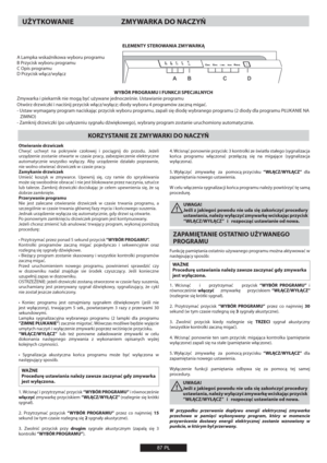 Page 87UŻYTKOWANIE
8:#