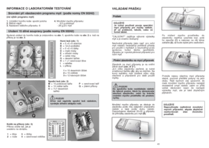 Page 2242
VKLÁDÁNÍ PRÁ·KUPrá‰ekDÒLEÎITÉ
Je nutné pouÏívat pouze speciální
mycí pﬁípravky pro myãky nádobí,
aÈ uÏ prá‰kové, tekuté, nebo ve
formû tablet.
"CALGONIT" zaji‰Èuje v˘borné v˘sledky
mytí a je snadno dostupn˘.
Nevhodné pﬁípravky (jako napﬁ. pro ruãní
mytí nádobí) neobsahují potﬁebné pﬁísady
pro pouÏití v myãkách a neumoÏÀují proto
správnou funkci tûchto spotﬁebiãÛ.
Závadou je i vysoká pûnivost pﬁípravkÛ pro
ruãní mytí.Plnûní zásobníku na mycí pﬁípravekZásobník na mycí pﬁípravky je na vnitﬁní...