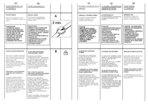 Page 1325
HR
OPIS KONTROLA RUâICA VRATA  
Da otvorite vrata pritisnite
zasun na unutra‰njoj strani
ruãice vrata.ZNAâAJNO:  
PERILICA IMA UGRADJENU
POSEBNU SIGURNOSNU
NAPRAVU KOJA SPRIJEâAVA
OTVARANJE VRATA  ODMAH
PO ZAVR·ETKU 
PRANJA/CENTRIFUGIRANJA.
NAKON ·TO
CENTRIFUGIRANJE ZAVR·I
PRIâEKAJTE JO· OKO 2
MINUTE PRIJE NEGO
OTVORITE VRATA. SVJETLOSNI POKAZATELJ
"ZAKLJUâANIH" VRATA
Svjetlosni pokazatelj
"zakljuãanih vrata" svjetli kada
su vrata potpuno zatvorena a
perilica je ukljuãena. Ako se...