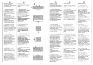 Page 1936
EN
“DIGITAL” DISPLAY
The display’s indicator
system allows you to be
constantly informed about
the status of the machine:
1) WASH TEMPERATURE
When a programme is
selected the relevant
indicator will light up to show
the maximum possible wash
temperature.
Selecting a lower
temperature using the
special button will cause the
corresponding indicator to
light up.
Note: The temperature must
be adjusted before
selecting DEGREE OF
SOILING.
2) DOOR LIGHT
Once the START/PAUSE
button has been pressed
the light...