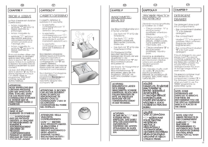 Page 2854
55
FR
CHAPITRE 9TIROIR 
A LESSIVE
Le tiroir à lessive est divisé en
3 petits bacs:
–le bac marquée du
symbole “1”sert pour la
lessive destinée au
prélavage; 
–le bac marquée du 
symbole “
✿ ✿
”sert pour
des additifs spéciaux:
adoucisseurs, parfums,
amidon, produits pour
l’azurage, etc;
–le bac marquée du
symbole“2”sert pour la
lessive destinée au
lavage.
Si vous souhaitez utiliser une
lessive liquide, un récipient
spécial peut être inséré
dans la section “2”du tiroir à
lessive. Grâce à ce système,
la...