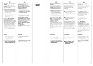 Page 2752
53
PL
PROGRAM „MIX AND WASH
SYSTEM”
Jest to wy∏àczny patent
CANDYi ma 2 wielkie zalety
dla u˝ytkownika:
● mo˝na praç razem ró˝ne
typy tkanin (np. bawe∏n´
+ tkaniny syntetyczne itp.)
NIE FARBUJÑCE.
● pranie w tym programie
daje znaczne
oszcz´dnoÊci energii
elektrycznej.
Program „Mix and Wash”
ma temperatur´ 40°C, i
naprzemienne fazy obrotów
b´bna: dynamiczne (szybkie
obroty b´bna)  i statyczne
(namoczona bielizna jest w
fazie spoczynku). Z tego
powodu czas trwania tego
cyklu jest wyd∏u˝ony prawie
do 2...