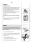 Page 62
 62 
  
WASHING 
VARIABLE CAPACITY 
This washing machine automatically adapts the level of 
the water to the type and quantity of washing. In this 
way it is also possible to obtain a “personalized” wash 
from an energy saving point of view. 
This system gives a decrease in energy consumption 
and a sensible reduction in washing times. 
EXAMPLE: 
A net bag should be used for particularly delicate fab-
rics. 
Let us suppose that the washing consists of HEAVILY 
SOILED COTTON (tough stains should be...