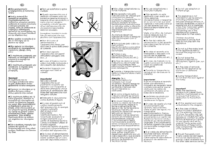 Page 712
13
IT
● Non usi adattatori o spine multiple●  Questo apparecchio non è destinato ad essere usato dabambini e persone incapaci oinesperte alluso del prodotto, ameno che non venganosorvegliate o istruite riguardoalluso dellapparecchio dauna persona responsabiledella loro sicurezza. Sorvegliare i bambini in modo tale da assicurarsi che nongiochino con lapparecchio.● Non tiri il cavo di alimentazione, ol’apparecchio stesso, perstaccare la spina dalla presadi corrente.● Non lasci espostol’apparecchio ad...