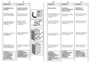 Page 916
IT
CAPITOLO 5MESSA IN OPERAINST
ALLAZIONE
Porti la macchina vicino al luogo di utilizzo senza ilbasamento dell’imballo. Tagliare le fascette fermatubo, prestandoattenzione di nondanneggiare il tubo e ilcavo elettrico Svitare le 4 viti ( 
A) sul lato 
posteriore e rimuovere i 4distanziali ( 
B). 
Richiudere i 4 fori utilizzando i tappi contenuti nella bustaistruzione.ATTENZIONE:  NON LASCI ALLAPORTATA DI BAMBINIGLI ELEMENTIDELL’IMBALLAGGIO INQUANTO POTENZIALIFONTI DI PERICOLO.
17
EN
CHAPTER 5SETTING...