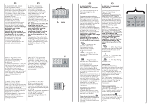 Page 1325
EN
8) DRYING PROGRAMME
INDICATORS
The indicators display the
type of the drying
programme:
A
utom
atic Pr
ogr
ammes
: By
selecting one of these 3
automatic programmes, the
washer-dryer will calculate
the time needed for drying
and the residual dampness
required, according to the
load and drying type
selected.
After pressing the START
button, the display will shown
the drying time remaining.
The appliance calculates the
time to the end of the
selected programme based
upon a standard loading,
during the...