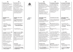 Page 2956
EN
57 WOOLMARK PROGRAMME
The special cycle, certified
by WOOLMARK, enables to
thoroughly wash garments
without damaging them.
The cycle comprises of
alternate periods of activity
and pauses with a maximum
temperature of 40°C and
concludes with 3 rinses and
a short spin.
“MIX & WASH SYSTEM”
PROGRAMME 
This is an exclusive Candy
system and involves 2 great
advantages for the
consumer:
• to be able to wash
together different type of
fabrics (e.g. cotton +
synthetic etc…) NON-FAST
COLOUREDS;
•to wash with...