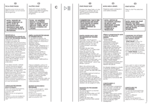 Page 1427
26
C
DE
START/PAUSE TASTE
Drücken Sie diese Taste, um das
Programm zu starten, die mit
dem Programmwahlschalter
gewählt wurde.
ANMERKUNG: NACH DER
BETÄTIGUNG DER START-
TASTE DAUERT ES EINIGE
SEKUNDEN, BIS DAS
GERÄT ANFÄNGT ZU
ARBEITEN.EINSTELLUNGEN NACH DEM
PROGRAMMSTART ÄNDERN
(PAUSE)
Nachdem das Programm
gestartet wurde, können nur die
Programmoptionen und die
Zusatzfunktionen mit den
Funktionstasten verändert
werden.
Drücken Sie die Taste
“START/PAUSE” ca. 2 Sekunden
lang. Die Lampen der...