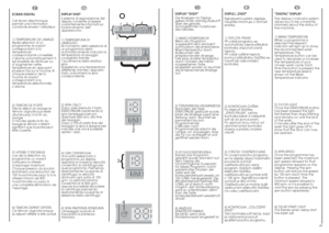 Page 2344
EN
“DIGITAL” DISPLAY
The display’s indicator system
allows you to be constantly
informed about the status of
the machine:
1) WASH TEMPERATURE
When a programme is
selected the relevant
indicator will light up to show
the recommended wash
temperature. The
Temperature button can be
used to decrease or increase
the temperature of your
chosen wash cycle. Each
time the button is pressed, the
new temperature level is
shown on the Wash
Temperature Indicator.
2) DOOR LIGHT
Once the START/PAUSE button
has been...