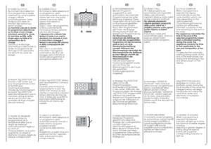 Page 2446
EN
5) CYCLE DURATION
When a programme is
selected the display
automatically shows the
cycle duration, which can
vary,depending on the
options selected.
Once the programme has
started you will be kept
informed constantly of the
time remaining to the end of
the wash.
The appliance calculates the
time to the end of the
selected programme based
upon a standard loading,
during the cycle, the
appliance corrects the time
to that applicable to the
size and composition of the
load.
If is selected the...