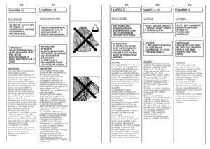 Page 407879
CAPITOLO 12ASCIUGA
TURA
ASSOLUTAMENTE NON
ASCIUGARE CAPI IN
GOMMAPIUMA O
TESSUTI INFIAMMABILI.
IMPORTANTE:
IN QUESTA
ASCIUGABIANCHERIA
PUÒ ESSERE ASCIUGATA
ESCLUSIVAMENTE
BIANCHERIA
CENTRIFUGATA
PROVENIENTE DA UN
LAVAGGIO IN ACQUA.IMPORTANTE
le indicazioni fornite sono
generali, sarà necessaria un
po’ di pratica per un
funzionamento ottimale
dell’asciugatura. Le
consigliamo all’inizio di
impostare tempi inferiori a
quelli consigliati, in modo da
poter determinare il grado di
essiccazione da Lei...