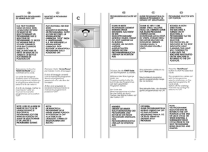 Page 1426
27
FR
IT 
MANETTE DES PROGRAMMES DE LAVAGE AVEC OFFELLE PEUT TOURNER DANS LES DEUX SENS.LA MACHINE EST MISEEN MARCHE ENSELECTIONNANT UNPROGRAMME SUR LESELECTEUR DEPROGRAMME. CE MODEEST INDIQUE PAR LEVOYANT LUMINEUXSTOP, QUI CLIGNOTEJUSQU’A CEQUE LA MACHINE SEMETTE EN MARCHE OUJUSQU’A CE QU’ELLESOIT REMISE ENPOSITION OFF.Appuyez sur la touche  MARCHE/PAUSE
 pour 
commencer le cycle. Le cycle de lavage se réalisera avec la manettedes programmes arrêtée surle programme sélectionnéjusquà la fin de...