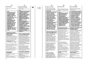 Page 2141
40
M
START BUTTON  Press to start the selected cycle.NOTE: FEW SECONDS AFTERTHE START THE WASHCYCLE WILL BEGIN.DURING THE FIRST 4MINUTES OF THE WASHCYCLE, THE KGDETECTOR (ACTIVE ONLYON COTTON ANDSYNTHETICSPROGRAMMES) WILLWEIGH THE CLOTHESAND UPDATE THEMAXIMUM WASH TIMEREMAINING ON THEDISPLAY EVERY FIVESECONDS UNTIL THEWEIGHT HAS BEENDETERMINED.WHILE THIS FUNCTION ISOPERATING  THE “KgDETECTOR” INDICATORIS ON.CHANGING THE SETTINGS AFTER THE PROGRAMMES HASSTARTED (PAUSE)Press and hold the“ START/PAUSE
”...