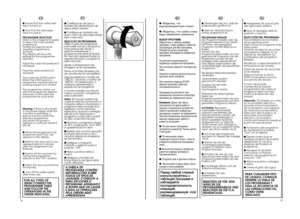 Page 3874
75
EN
● Ensure that the water inlet tap is turned on. ●  And that the discharge tube is in place. PROGRAMME SELECTION Refer to the programme guideto select the most suitableprogramme.Turning the selector knobrequired programme isactivate.The display will show thesettings for the programmeselected. Adjust the wash temperature if necessary. Press the option buttons (if required) Then press the START button. When the START button ispressed the machine sets theworking sequence in motion. The programme...