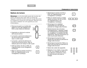 Page 8523
COMMANDES ET INDICATEURS
TA B  5 ,  1 3
TA B  4 ,  1 2 TA B  6 ,  1 4 TA B  8 ,  1 6 TA B  7 ,  1 5
TA B  1 ,  9 F r a n ç a i s
TAB 2, 10
Options de lecture
Remarque :  La fonctionnalité exacte des touches des 
options de lecture peut varier selon la marque de 
l’appareil. Certaines fonctions peuvent ne pas être prises 
en charge par la marque de votre appareil. Reportez-vous 
à la notice d’utilisation de  votre appareil pour plus 
d’informations.
 Parcours en avant ou en arrière des 
pistes d’un CD,...