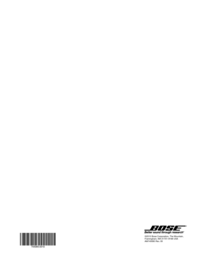 Page 20©2015 Bose Corporation, The Mountain, 
Framingham, MA 01701-9168 USA 
AM745085 Rev. 00  