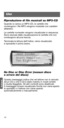 Page 10414
Italian
o
Riproduzione di file musicali su MP3-CD
Quando si carica un MP3-CD, le cartelle che 
contengono i file MP3 vengono mostrate con caratteri 
alfabetici. 
Le cartelle numerate vengono visualizzate in sequenza. 
Sono escluse dalla visualizzazione le cartelle che non 
contengono alcuna traccia. 
Terminata la lettura dell’indice, viene visualizzato 
e riprodotto il primo brano. 
No Disc or Disc Error (nessun disco 
o errore del disco)
Questo messaggio indica che nel lettore non è caricato 
alcun...