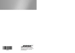 Page 16Owner’s Guide
Guia del usuario
Notice d’utilisation
COMPANION
®
 2
MULTIMEDIA SPEAKER SYSTEM
©2007 Bose Corporation, The Mountain,
Framingham, MA 01701-9168 USA
279123 AM Rev.0
1 