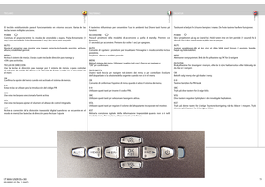 Page 19
español
italianonorsk
19
TECLADO TASTIERINO TASTATUR
Il tastierino è illuminato per consentirne l’uso in ambienti bui. Diversi tasti hanno più 
funzioni.
ACCENSIONE
Passa il proiettore dalla modalità di accensione a quella di standby. Premere con 
fermezza.
(1 secondo) per accendere. Premere due volte (1 sec) per spegnere.
AUTO
Consente di regolare il proiettore per visualizzare l’immagine in modo corretto, incluso 
posizione,
larghezza, altezza e stabilità generale.
MENU
Attiva il sistema dei menu....