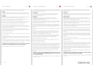 Page 6
englishdeutschfrancais
6

This user guide contains important information about safety precautions \
and the set-up and use of the projector. Please read the manual carefully before you operate the projector.
SAFETYThis device complies with relevant safety regulations for data processin\
g equipment for use in an office environment. Before using the projector for the first time, please read the safety instructions thoroughly.
WARNINGUse only the cables and cords supplied with the projector or original...