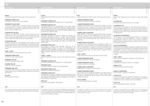 Page 24
englishdeutschfrancaisespañol
24

STATUSIndicates the overall system status by green, yellow and red colors.
PERMANENT GREEN LIGHTThe projector is turned on and in normal operation.
PERMANENT YELLOW LIGHTThe  unit  is  in  standby  mode;  no  source(s)  connected,  or  the  source(s) connected  are  inactive  or  switched  off,  thereby  activating  the  power-save function (DPMS). You may enable or disable the power save function in the SET UP sub menu, DPMS on or off.
FLASHING YELLOW LIGHT Please...