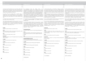 Page 26
englishdeutschfrancaisespañol
26

The  remote  control  allows  flexible  access  to  the  projector  settings,  either through  direct  keys,  or  through  the  menu  system.  The  remote  control  is backlit for use in dark environments. It also has a data-jack that allows for wired connection to the projector. When the wire is connected, the IR (infra-red) beam and internal batteries are switched off.
The  remote  control  can  be  operated  either  in  ‘broadcast  mode’,  or ‘individual  mode’....