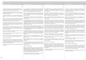 Page 34
englishdeutschfrancaisespañol
34

Various  optical  adjustments  are  available,  depending  on  your choice of lens. All lens adjustments are motorized and controlled by the keypad, remote control or by RS232 or LAN.
Two kinds of lenses are available; fixed or zoom. A fixed lens has permanent focal length, or throw ratio. A zoom lens has variable focal length or throw ratio.
In addition, fixed lenses may or may not be shiftable, depending on  type  and  model.  See  the  specifications  for  the...