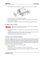 Page 26   Maintenance
CP2215 Quick Start Guide22020-101295-01 Rev. 1 (11-2013)
7. Push the clips on the top of the service panel down and out to remove the service panel.
8. Loosen the thumbscrew securing the radiator filter door.
9. Pull the filter up and out and then wash the radiator filter with water and a mild detergent or 
clean it with compressed air.
10. When the filter is completely dry, reinstall it and then install the service panel and top lid.
Inspect the Lamp
• Check the contact surfaces of the...