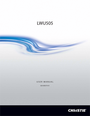 Page 1LWU505
USER MANUAL
020-000374-01 