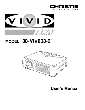 Page 1User’s Manual
38-VIV003-01MODEL 