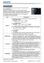 Page 3129
IMAGE Menu
IMAGE Menu
From the IMAGE menu, items shown in the table below 
can be performed.
Select an item using the ▲/▼ cursor buttons on the 
projector or remote control, and press the ► cursor button 
on the projector or remote control, or ENTER button on 
the remote control to execute the item. Then perform it 
according to the following table.
Item Description
ASPECTUsing the ▲/▼ buttons switches the mode for aspect ratio. 
For an RGB signal
NORMAL 
 4:3 
 16:9 
 SMALL
         
For an HDMI...