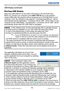 Page 106104LX501/LX601i User Manual-Operating Guide 020-000461-01 Rev. 1 (03-2012)
Presentation tools
This application will appear as an icon in the 
Windows notiﬁcation area once it starts.
 You can 
quit the application from your computer by selecting 
“Quit” on the menu.
• The “LiveViewer” (refer to the  
Network Guide) and this application cannot 
be used at the same time. If you connect your 
computer to the projector by using a USB cable 
while the “LiveViewer” is running, the following message will be...