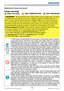 Page 110108LX501/LX601i User Manual-Operating Guide 020-000461-01 Rev. 1 (03-2012)
Maintenance
Lamp warning
Replacing the lamp (continued)
 HIGH VOLTAGE  HIGH TEMPERATURE HIGH PRESSURE
►The projector uses a high-pressure mercury glass lamp. The lamp 
can break with a loud bang, or burn out, if jolted or scratched, handled while hot, or 
worn over time. Note that each lamp has a different lifetime, and some may burst or 
burn out soon after you start using them. In addition, if the bulb bursts, it is possible...