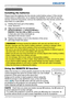 Page 2018LX501/LX601i User Manual-Operating Guide 020-000461-01 Rev. 1 (03-2012)
Remote control
Installing the batteries
Please insert the batteries into the remote control before using it. If the remote 
control starts to malfunction, try to replace the batteries. If you will not use the 
remote control for long period, remove the batteries from the remote control and 
store them in a safe place.
1.Holding the hook part of the battery 
cover, remove it.
2.Align and insert the two AA batteries 
(HITACHI MAXELL...