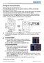 Page 4038LX501/LX601i User Manual-Operating Guide 020-000461-01 Rev. 1 (03-2012)
Operating
1.To start the MENU, press the MENU button. The MENU you last used (EASY 
or ADVANCED) will appear. EASY MENU has priority to appear just after 
powered on.
Using the menu function
2.(1)  Use the ▲/▼ cursor buttons to select an item to 
operate. If you want to change it to the ADVANCED 
MENU, select the ADVANCED MENU.
(2)  Use the ◄/► cursor buttons to operate the item. This projector has the following menus: 
PICTURE,...